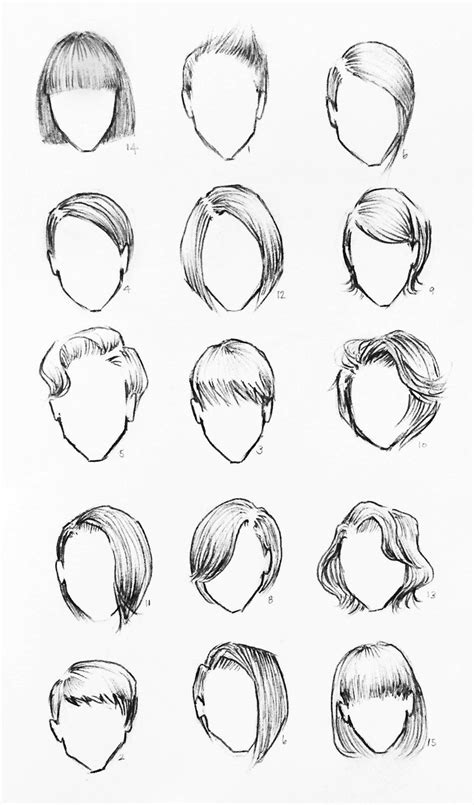 Drawing Hairstyles For Your Characters - Drawing On Demand | Haar tekenen, Haar sketch ...