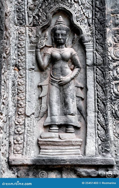 APSARA of ANGKOR WAT stock image. Image of obsolete, dance - 25451403