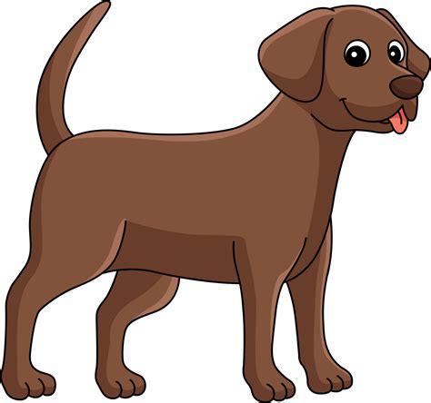 Chocolate Lab Dog Cartoon Colored Clipart 10789310 Vector Art at Vecteezy