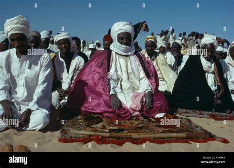 CHAD Central Africa Religion Islam Muslim chief sitting on ground at ...