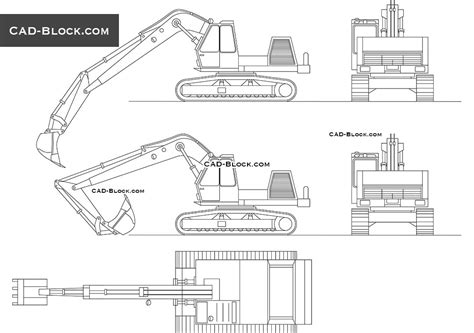 Excavator Cad block DWG, AutoCAD model download free