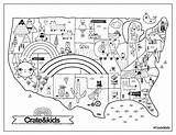 Map Coloring Pages For Kids sketch template