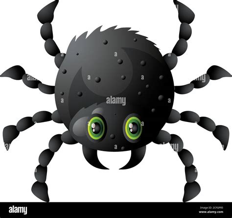 funny spider for halloween on white background vector illustration ...