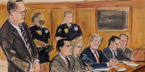 Courtroom sketches capture former President Donald Trump's arraignment after cameras, phones ...