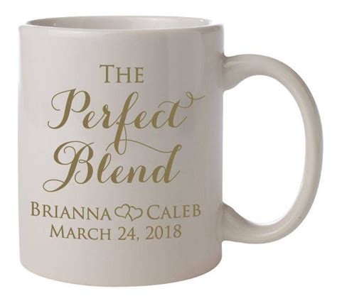 Wedding Mugs Personalized "The Perfect Blend" 72 Ceramic Coffee Mugs PERSONALIZED Wedding Favors ...