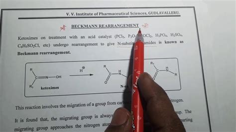 Beckmann Rearrangement - Mechanism and it's applications - YouTube