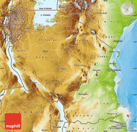 Tanzania Elevation Map - My Maps