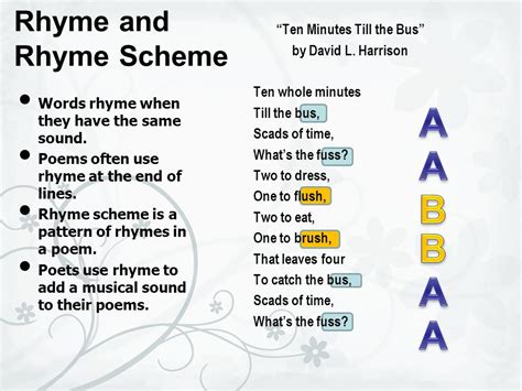 What is the a b a b rhyme scheme? what is an example?