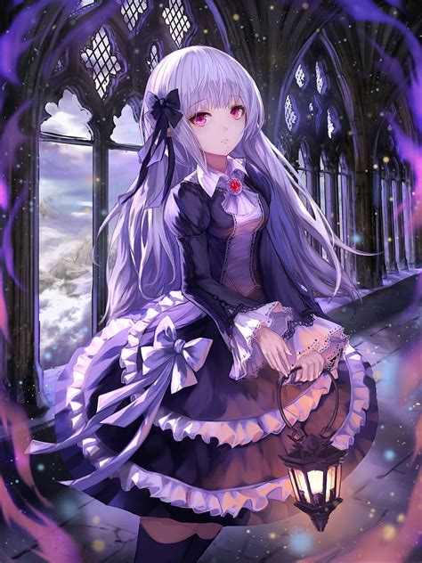 Gothic Lolita, purple, goth, anime, HD phone wallpaper | Peakpx