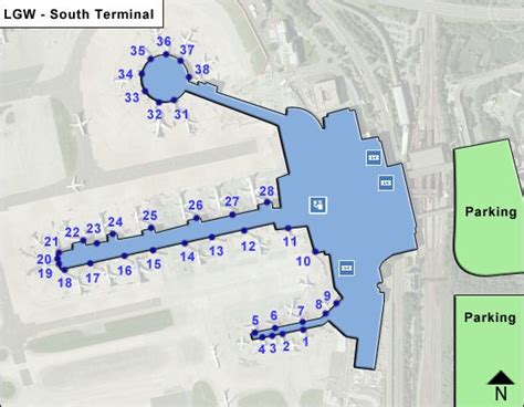 London Gatwick Airport LGW South Terminal Map