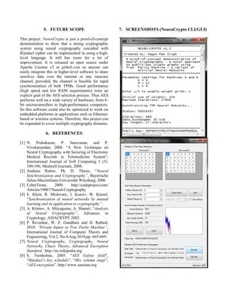 NeuroCrypto: C++ Implementation of Neural Cryptography with Rijndael ...