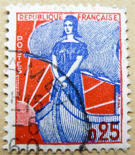 great stamp France postage 0.25 F Marianne (allegory) fran… | Flickr