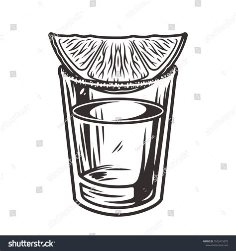 Tequila Shot Lime Salt Hand Drawn: เวกเตอร์สต็อก (ปลอดค่าลิขสิทธิ์) 1522415975 | Shutterstock