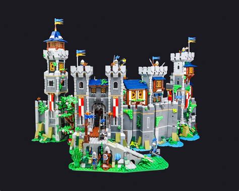 Three LEGO Medieval Castles come together to form the Falcon Fortress, inspired by Lion Knights ...
