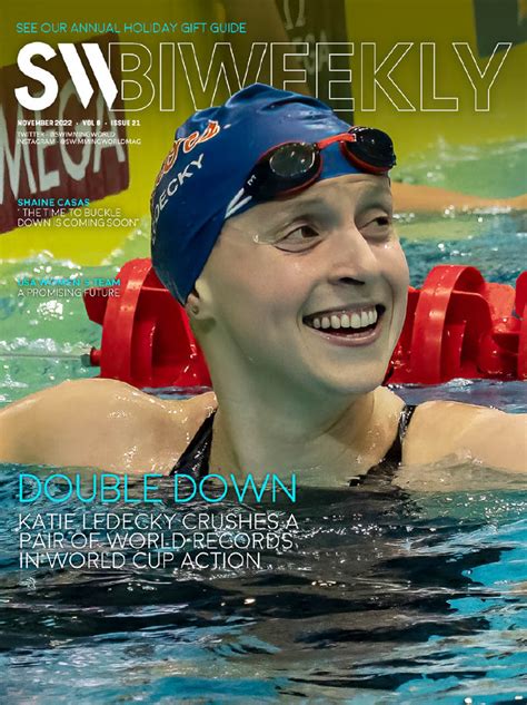 SW Biweekly - Double Down: Katie Ledecky Crushes Pair of World Records At World Cup - Swimming ...