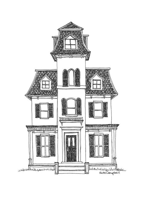 Victorian House Instant Download, Haunted House, Halloween Printable, Gothic Home Decor - Etsy ...