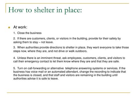 PPT - Shelter in Place PowerPoint Presentation - ID:577850