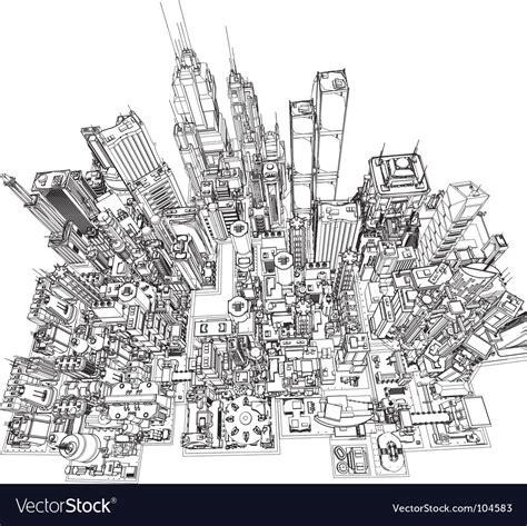 City Royalty Free Vector Image - VectorStock