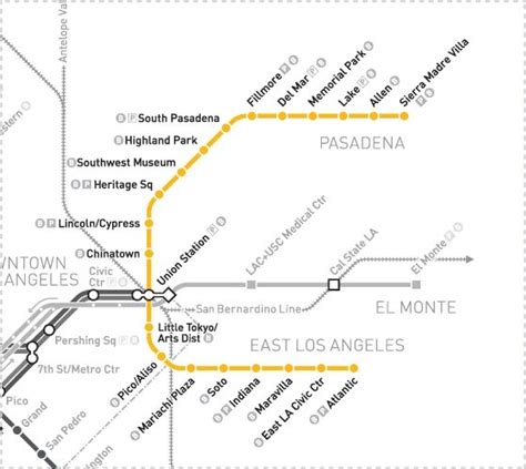 Gold Line stops and descriptions | Gold line, Union station, Line