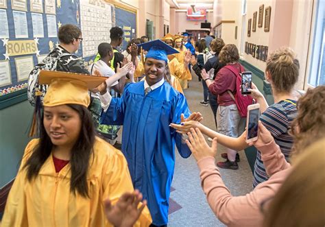 Watch: School for the deaf's 2018 graduates high-five their way to commencement | Pittsburgh ...