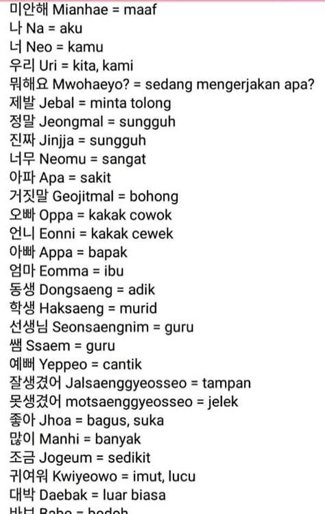 Pin by flou on Korean speak | Kosakata, Bahasa korea, Pemahaman membaca | Easy korean words ...