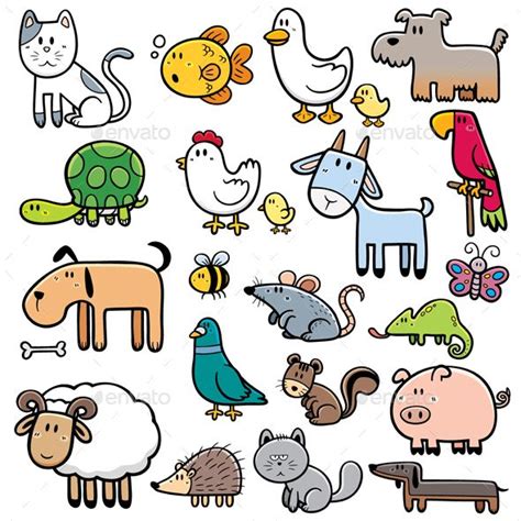 Animals pet | Cartoon drawings of animals, Easy animal drawings, Animal doodles