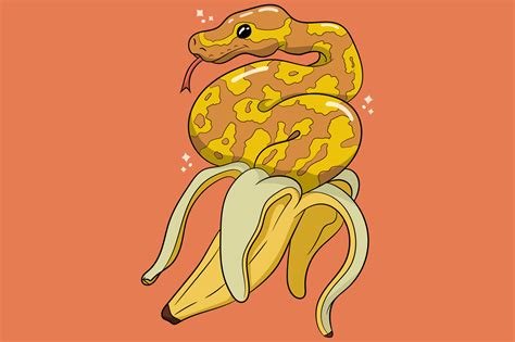 Banana Ball Python Graphic by unlimited art · Creative Fabrica