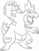 Click to See Printable Version Of Feraligatr Coloring Page Colouring  sketch template