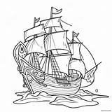 Pirate Ship Coloring Page 5771 4768 sketch template