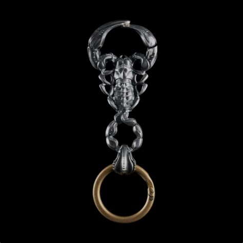 Exquisite Oxidized Silver Scorpion Keychain – COPPERTIST.WU