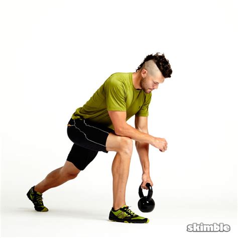 Right Lunge with Kettlebell Rows - Exercise How-to - Skimble