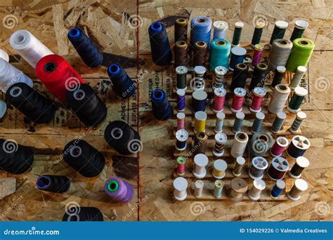 Color Threads Exposed on Aspenite Wall Stock Photo - Image of machine, close: 154029226