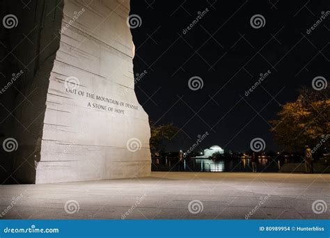 Martin Luther King Jr Memorial Statue Washington DC Night Evening ...