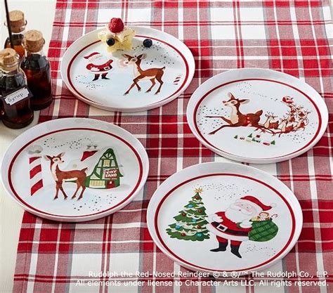 Rudolph the Red-Nosed Reindeer® Plate Sets | Pottery Barn Kids ...