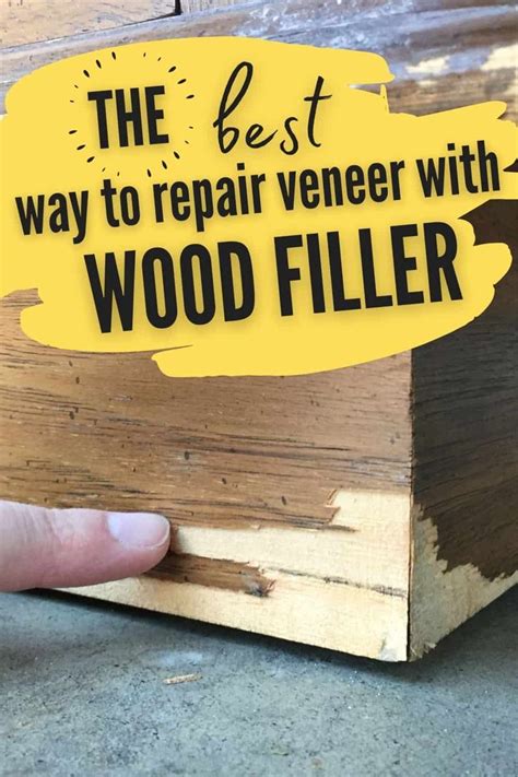 Repairing Veneer with Wood Filler | Repair wood furniture, Restore wood furniture, Wood repair