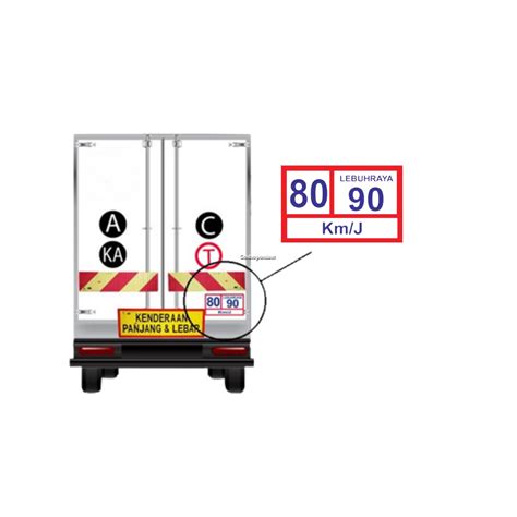 80/90 KM/J Lorry Truck Speed Limit Sticker