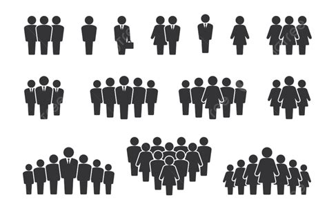 Group People Silhouette Vector PNG, Person Group People Silhouette ...