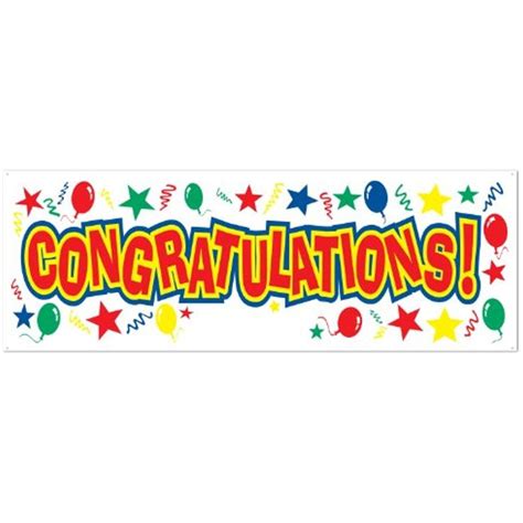 Congratulations Sign Banner Party Accessory (1 count) (1/Pkg) | Congratulations banner ...