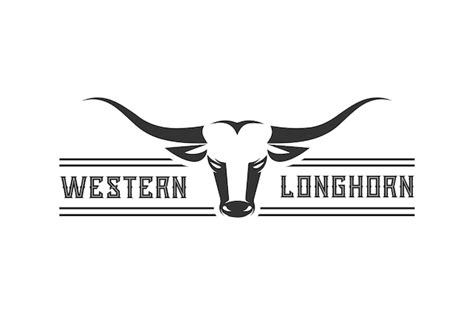 Texas longhorn logo country western bull ganado logo design | Vector ...