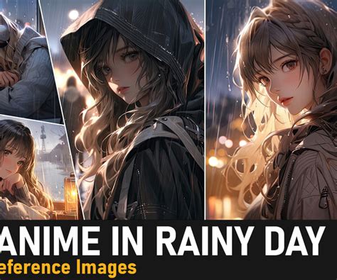 ArtStation - Anime In Rainy Day VOL.42|4K Reference Images | Artworks