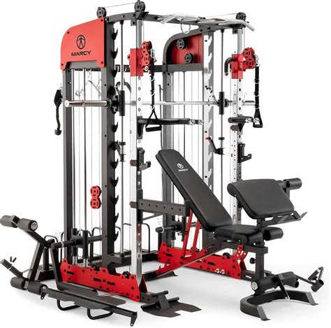 Marcy Pro Deluxe Smith Cage Home Gym System for Weight Training SM-7553, Power Cages - Amazon Canada