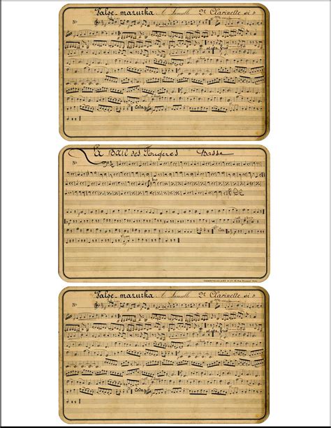 French Sheet Music Printable - The Graphics Fairy