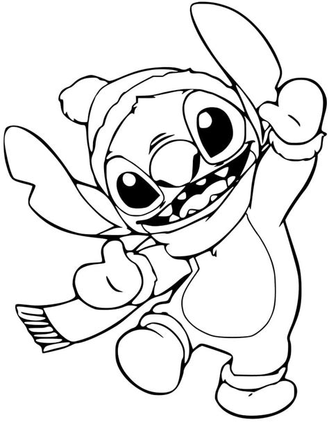 Stitch on Christmas coloring page - Download, Print or Color Online for ...