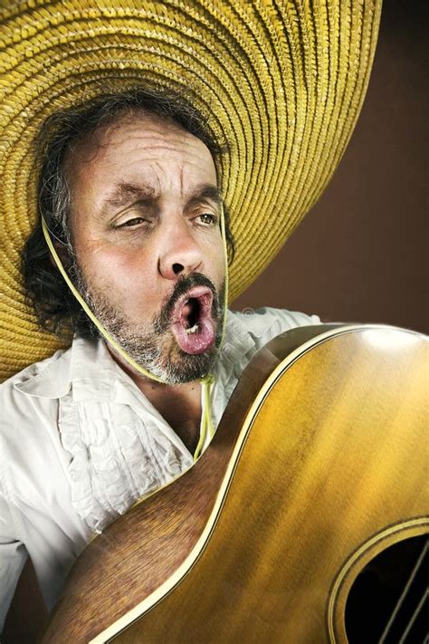 Mexican Playing Guitar and Singing a Song Stock Image - Image of mexican, chord: 42161867