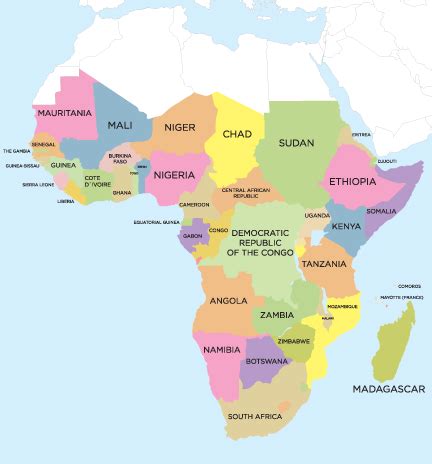 Map Of Sub Saharan Africa Countries