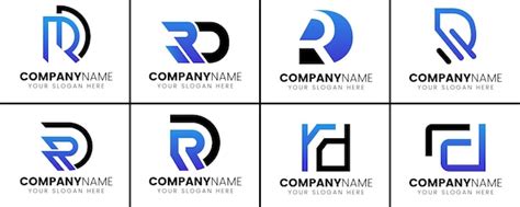 Premium Vector | Initial rd logo design set