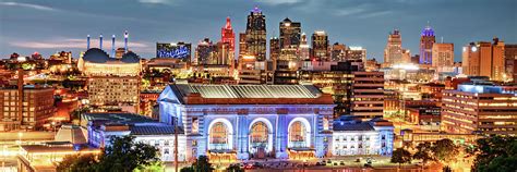 Downtown Kansas City Skyline Panorama - Royals Blue Photograph by ...