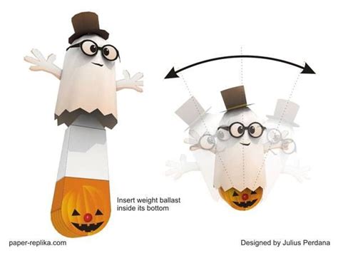 Halloween Ghosts Papercraft | Paper crafts, Halloween ghosts, Halloween paper