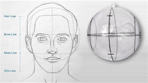 How to draw head – Front view using Andrew Loomis method | Andrew ...