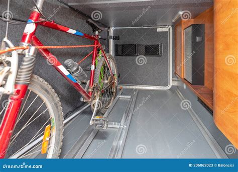 Bicycle Camper Van stock image. Image of booth, door - 206862023